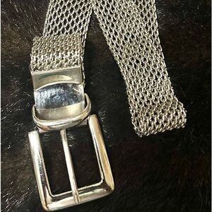 COPY - Womens Silver Metal Mesh Chain Belt, Size Small, 1” Wide